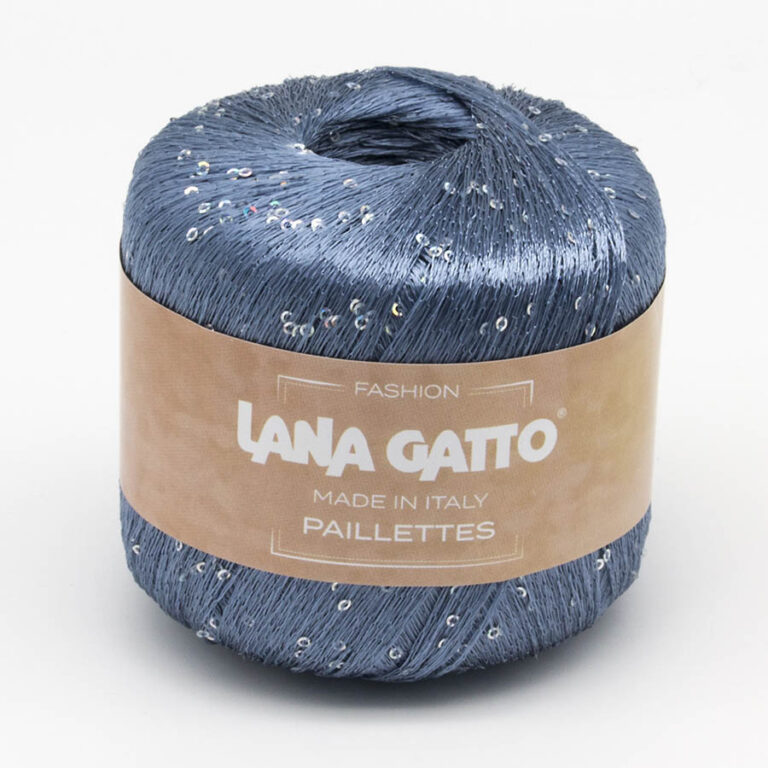 Пряжа для вязания LANA GATTO "PAILLETTES" (№8604) Синий