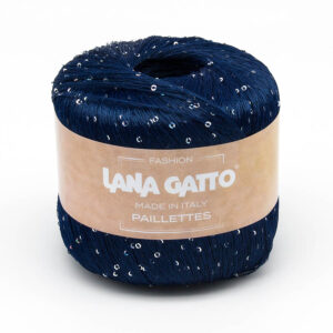 Пряжа для вязания LANA GATTO "PAILLETTES" (№8605) Темно-синий