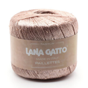Пряжа для вязания LANA GATTO "PAILLETTES" (№8933) Розовый античный