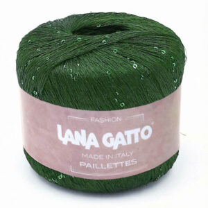 Пряжа для вязания LANA GATTO "PAILLETTES" (№8938) Темно-зеленый