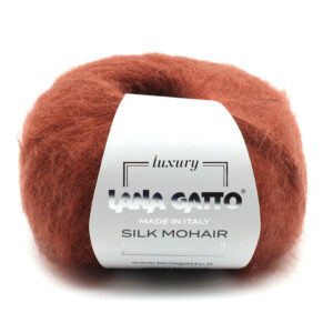 Пряжа для вязания LANA GATTO "SILK MOHAIR" (№13737) Терракот