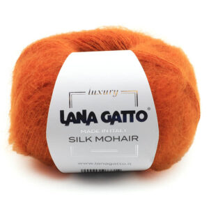 Пряжа для вязания LANA GATTO "SILK MOHAIR" (№14524) Оранжевый