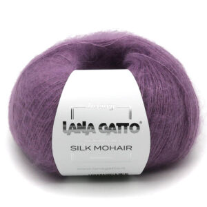 Пряжа для вязания LANA GATTO "SILK MOHAIR" (№30140) Пыльный фиолетовый
