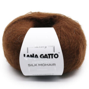 Пряжа для вязания LANA GATTO "SILK MOHAIR" (№30482) Темный шоколад
