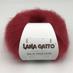 Пряжа для вязания LANA GATTO "SILK MOHAIR" (№6026) Брусника