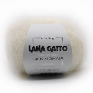 Пряжа для вязания LANA GATTO "SILK MOHAIR" (№6027) Белый