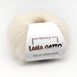 Пряжа для вязания LANA GATTO "SILK MOHAIR" (№6028) Молочный