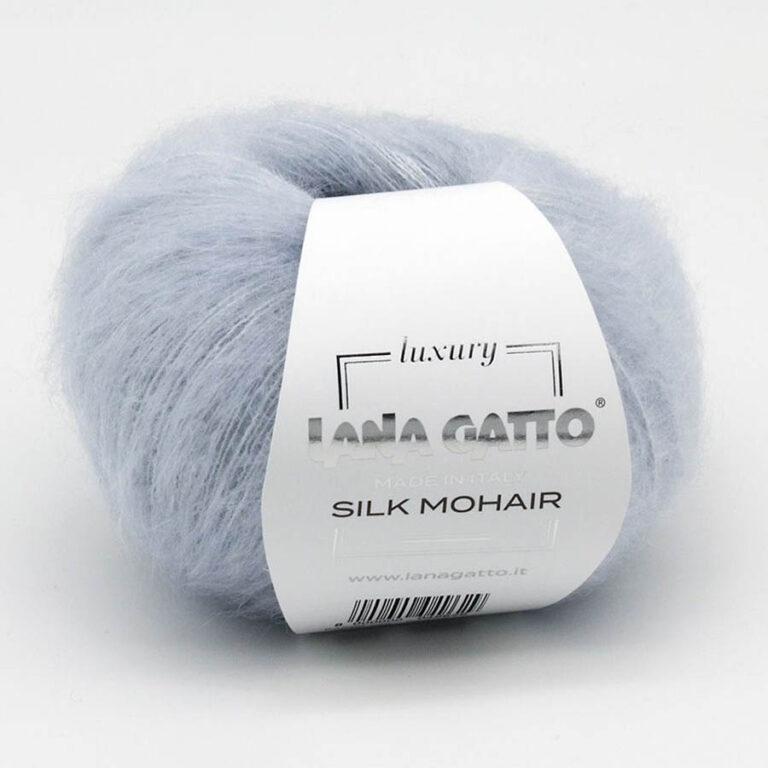 Пряжа для вязания LANA GATTO "SILK MOHAIR" (№6033) Бледно-голубой