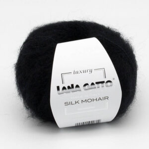 Пряжа для вязания LANA GATTO "SILK MOHAIR" (№6037) Черный