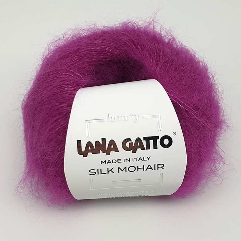 Пряжа для вязания LANA GATTO "SILK MOHAIR" (№7260) Цикламен