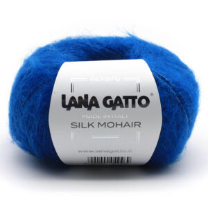 Пряжа для вязания LANA GATTO "SILK MOHAIR" (№7263) Синий яркий