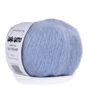 Пряжа для вязания LANA GATTO "SILK MOHAIR" (№7264) Небесно-голубой
