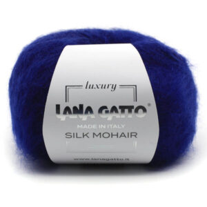 Пряжа для вязания LANA GATTO "SILK MOHAIR" (№8390) Синий
