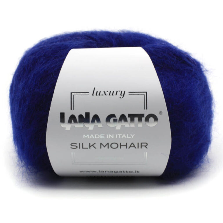 Пряжа для вязания LANA GATTO "SILK MOHAIR" (№8390) Синий