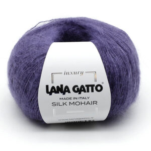 Пряжа для вязания LANA GATTO "SILK MOHAIR" (№9373) Фиолетовый чернильный