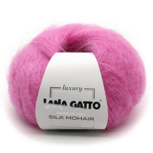 Пряжа для вязания LANA GATTO "SILK MOHAIR" (№9377) Светлый ярко-розовый