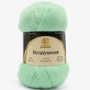 Пряжа для вязания КАМТЕКС "ВОЗДУШНАЯ" (№107) Ментол