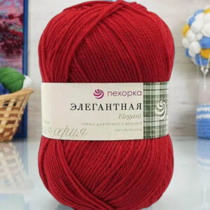 Пряжа для вязания ПЕХОРКА "ЭЛЕГАНТНАЯ" (№06) Красный