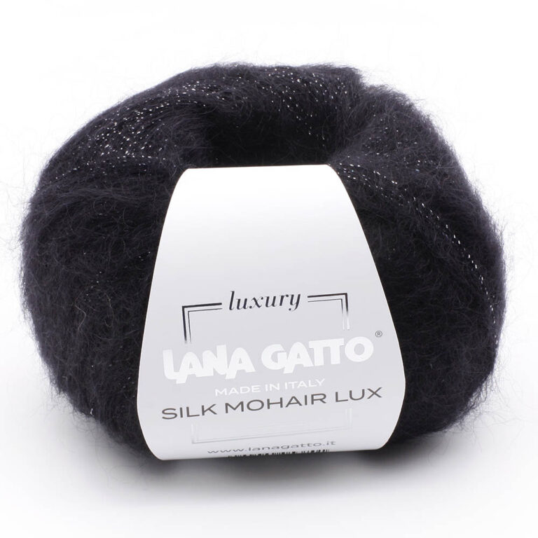 Пряжа для вязания LANA GATTO "SILK MOHAIR LUX" (№5000) Черный