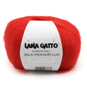 Пряжа для вязания LANA GATTO "SILK MOHAIR LUX" (№6024) Ярко-красный