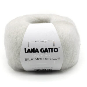 Пряжа для вязания LANA GATTO "SILK MOHAIR LUX" (№6027) Белый