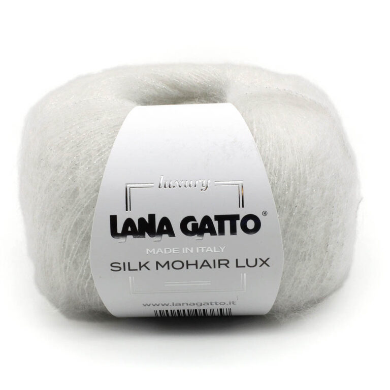Пряжа для вязания LANA GATTO "SILK MOHAIR LUX" (№6027) Белый