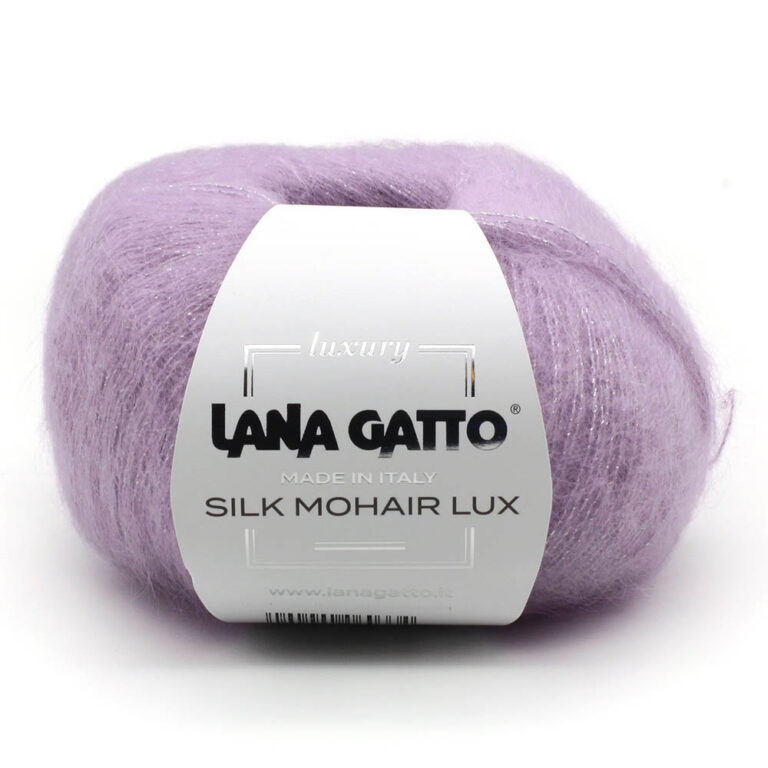 Пряжа для вязания LANA GATTO "SILK MOHAIR LUX" (№8481) Лиловый