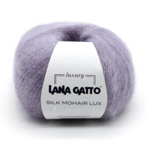 Пряжа для вязания LANA GATTO "SILK MOHAIR LUX" (№9374) Фиолетовый серебристый