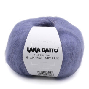 Пряжа для вязания LANA GATTO "SILK MOHAIR LUX" (№9380) Серебристый серо-голубой