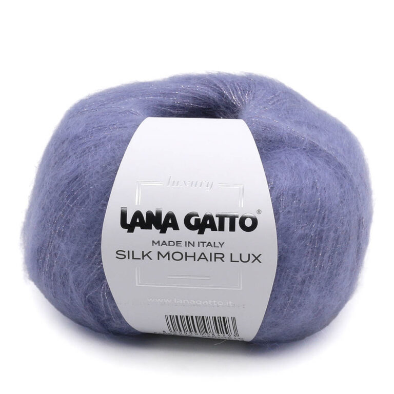 Пряжа для вязания LANA GATTO "SILK MOHAIR LUX" (№9380) Серебристый серо-голубой