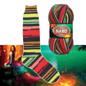 Пряжа для вязания NAKO "BOHO KONSEPT" (№82231) Принт