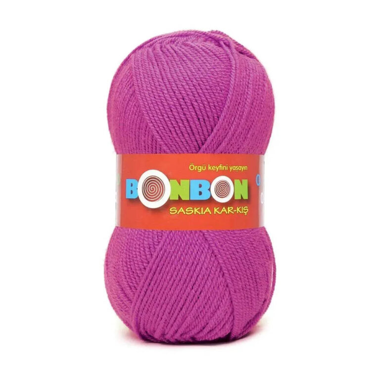 Пряжа для вязания NAKO "BONBON SASKIA KAR-KIS" (№98319) Малиновый