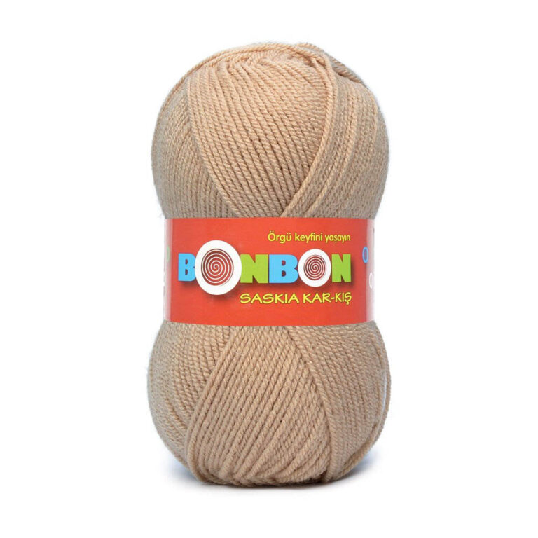 Пряжа для вязания NAKO "BONBON SASKIA KAR-KIS" (№98672) Бежевый