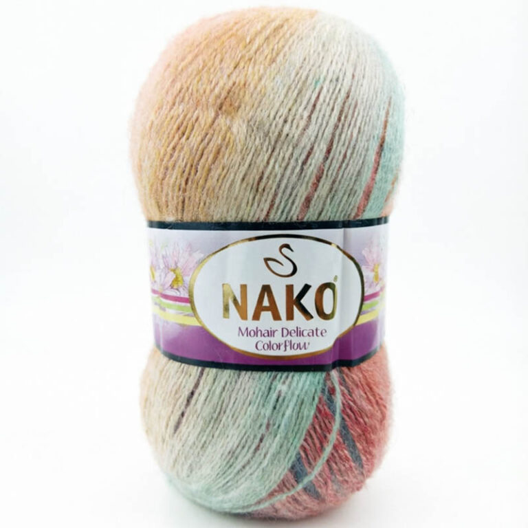 Пряжа для вязания NAKO "MOHAIR DELICATE COLORFLOW" (№28147) Принт