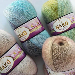 NAKO "MOHAIR DELICATE COLORFLOW" (Нако "Мохер Деликат Колорфло") – пряжа для вязания