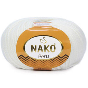 Пряжа для вязания NAKO "PERU" (№208) Белый