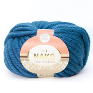 Пряжа для вязания NAKO "PURE WOOL PLUS" (№10093) Черное море