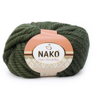 Пряжа для вязания NAKO "PURE WOOL PLUS" (№10267) Темно-зеленый