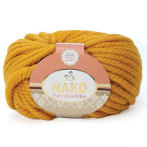 Пряжа для вязания NAKO "PURE WOOL PLUS" (№10429) Светлая горчица