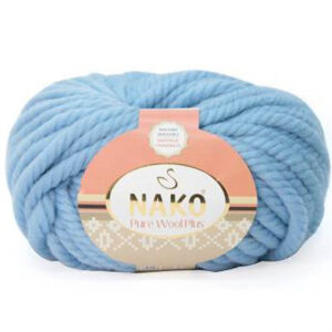 Пряжа для вязания NAKO "PURE WOOL PLUS" (№1579) Голубой