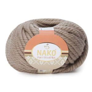 Пряжа для вязания NAKO "PURE WOOL PLUS" (№257) Кофе с молоком