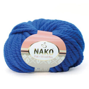 Пряжа для вязания NAKO "PURE WOOL PLUS" (№5329) Королевский синий