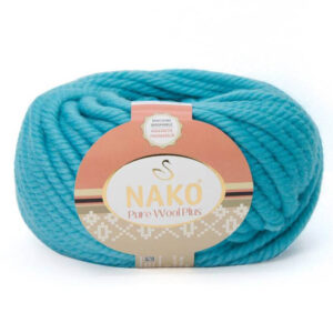 Пряжа для вязания NAKO "PURE WOOL PLUS" (№6404) Светло-бирюзовый