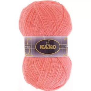 Пряжа для вязания NAKO "MOHAIR DELICATE" (№6138 (338)) Роз.коралл