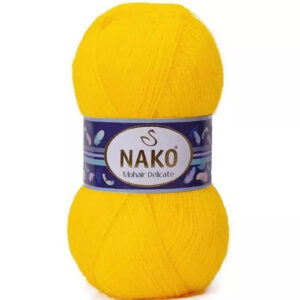 Пряжа для вязания NAKO "MOHAIR DELICATE" (№6142 (4132)) Желтый