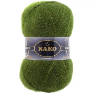 Пряжа для вязания NAKO "MOHAIR DELICATE" (№6126) Темно-зеленый
