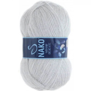 Пряжа для вязания NAKO "MOHAIR DELICATE" (№6152) Светло-серый