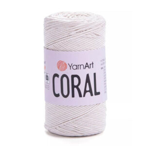 Пряжа для вязания YARNART “CORAL” (№1901) Белый