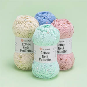 YARNART "COTTON GOLD PAILLETTES" (Ярнарт Коттон Голд Паилетс) – пряжа для вязания