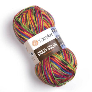 Пряжа для вязания YARNART “CRAZY COLOR” (№148) Желтый/оранжевый/синий/розовый/зеленый